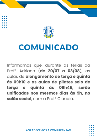 Comunicado A4 FERIAS ADRIANA