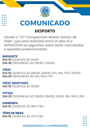 Comunicado A4 VOLEI MASTER