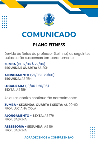 Comunicado A4 férias