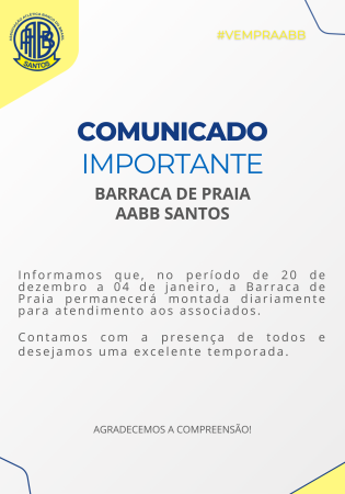 Comunicado Importante A4 barraca
