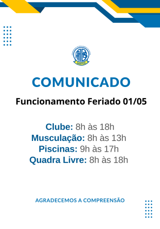 Comunicado funcionamento feriado