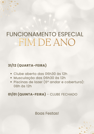 Funcionamento fim de ano